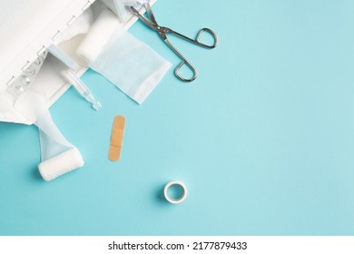 Open First Aid Kit Bandages Plasters Stock Photo 2177879433 | Shutterstock