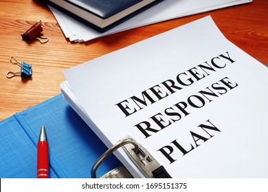 Open folder with Emergency response plan.