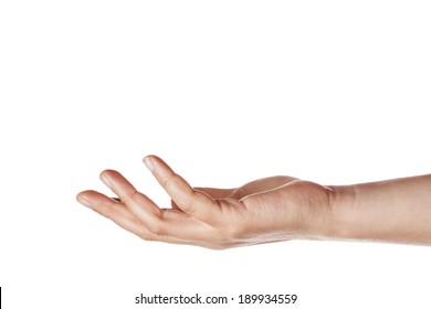 Open Hand Isolated On White Background 