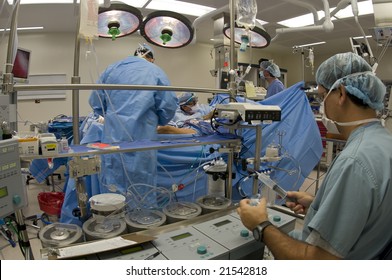 Open Heart Cardiac Bypass Surgery In Operation Room