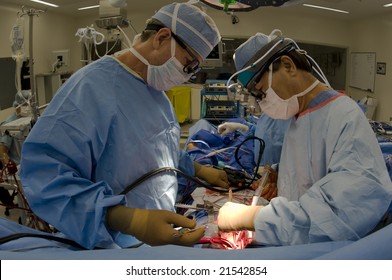 Open Heart Cardiac Bypass Surgery In Operation Room