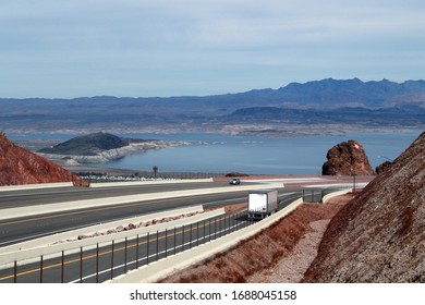 Open Highway With Tractor Trailer