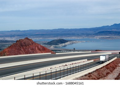 Open Highway With Tractor Trailer