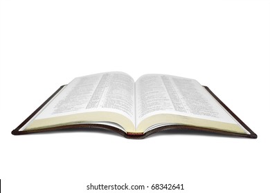 Open Holy Bible Isolated On White