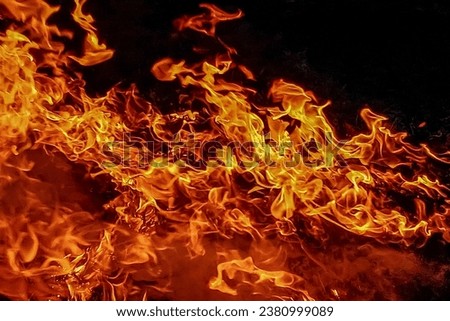 open huge spurts of fire flame