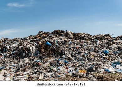 Open landfill of household waste. A lot of plastic waste. Environmental disaster. - Powered by Shutterstock