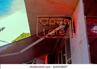 Open Late Neon Red Sign