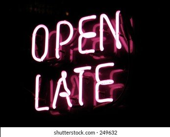 Open Late Neon Sign