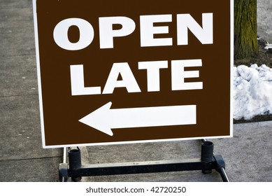 Open Late Sign