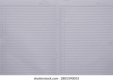 Open lined notebook with blank pages. Simple stationery concept with copy space for education, writing, planning, and creative use.