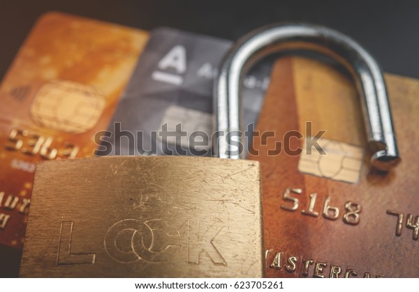 Open Lock Credit Cards Credit Card Stock Photo Edit Now