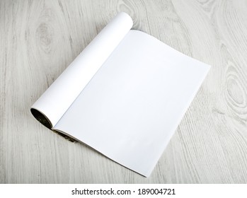 Open magazine with blank pages - Shutterstock ID 189004721