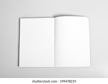 Open Magazine With Blank White Pages Mockup