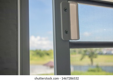 Open Mosquito Net Wire Screen On House Window Protection Against Insect