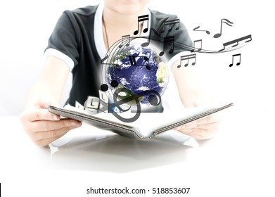 Open Music Book Around The World