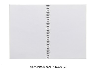 Open Notebook Isolated On White