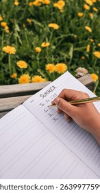 Open notebook with 