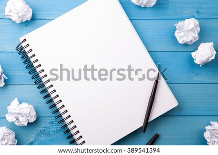 open notepad desk background 