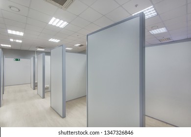 Open Office Cubicle Workplace. Unfurnished Cubicles