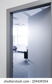 Open Office Door Window Chairs And Carpet