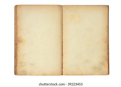 Open Old Book Isolated On White Stock Photo (Edit Now) 687509569