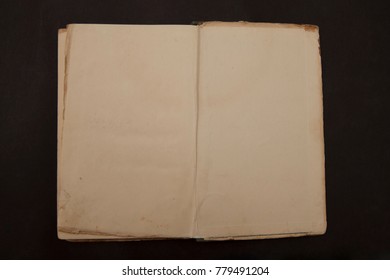 Open Old Book On Black Background Stock Photo 779491204 | Shutterstock