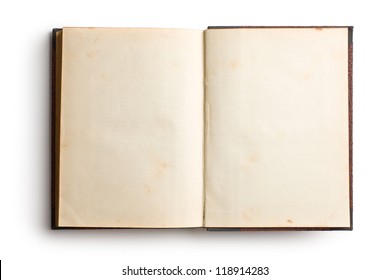 open old book white background
