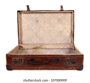 Open Old Suitcase