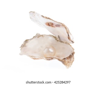 Open Oyster Pearl Isolated On White Stock Photo 425284297 Shutterstock   Open Oyster Pearl Isolated On 260nw 425284297 