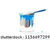 blue paint bucket