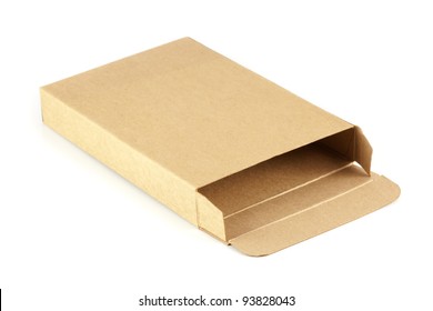 Open Paper Box On White Background