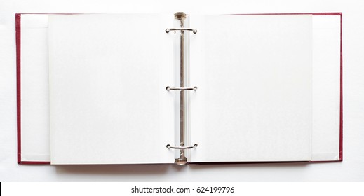 Open Photo Album, Blank Pages - Ring Binder  File 