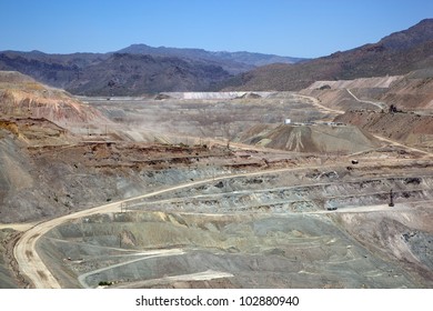 Open Pit Copper Mine Near Hayden, Arizona