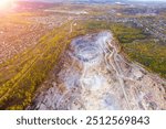 Open pit mining and processing plant for crushed stone