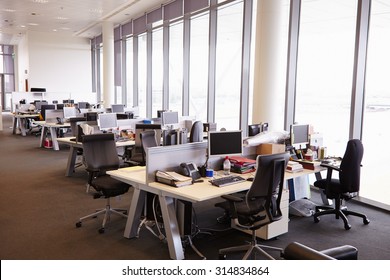 Open Plan Office Interior Without People