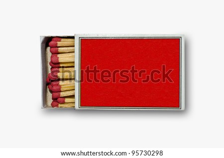 Open red matchbox