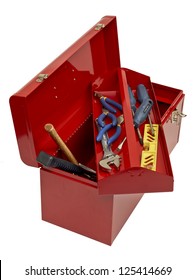 Open Red Toolbox With Tools