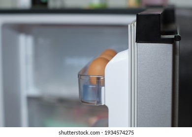 Open The Refrigerator Door With Chicken Egg.
