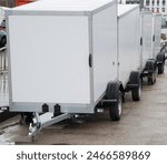 Open road trailer. Shop selling car trailers.