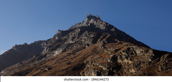 Open Rock Hill Landscape Of Langtang National Park.