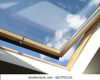Open Roof Window On A Sunny Day