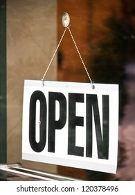 Open Sign At A Store In Vienna