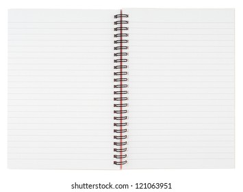 Open Spiral Bound Notebook Isolated On White