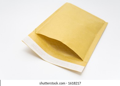 Open tick envelope on a white background