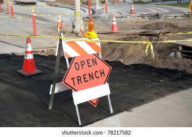 Open Trench Sign