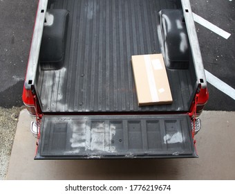 Open Truck Bed Carrying Wood From Above