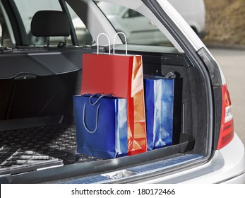 Open The Trunk With Shopping Bags