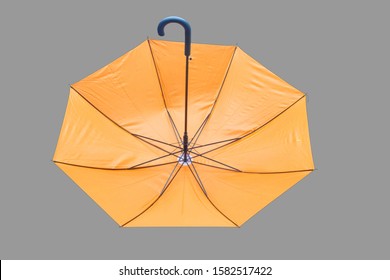 Open Umbrella Isolated On Gray Background.