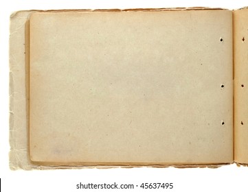 Open Vintage Notepad Isolated On White