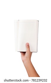 Open White Book - A Hand Flipping Pages